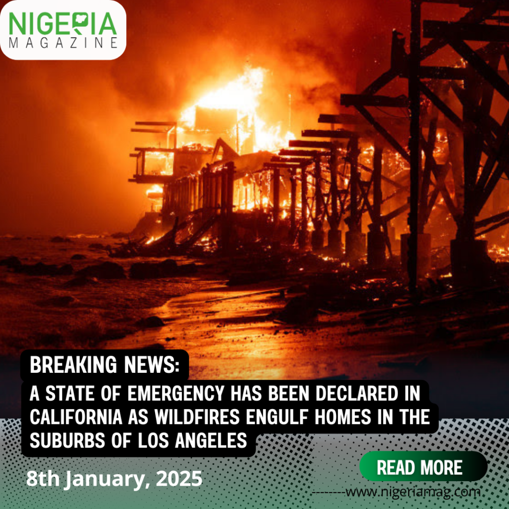 Breaking News: A state of emergency has been declared in California as ...