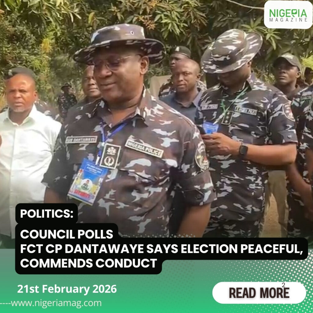 COUNCIL POLLS: FCT CP DANTAWAYE SAYS ELECTION PEACEFUL, COMMENDS CONDUCT