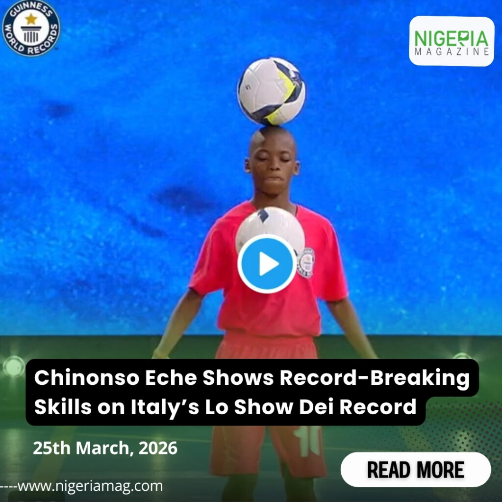 Chinonso Eche Shows Record-Breaking Skills on Italy’s Lo Show Dei Record