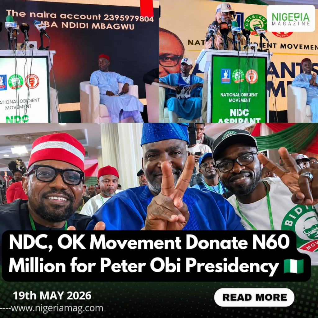 NDC, OK Movement Donate N60 Million for Peter Obi Presidency