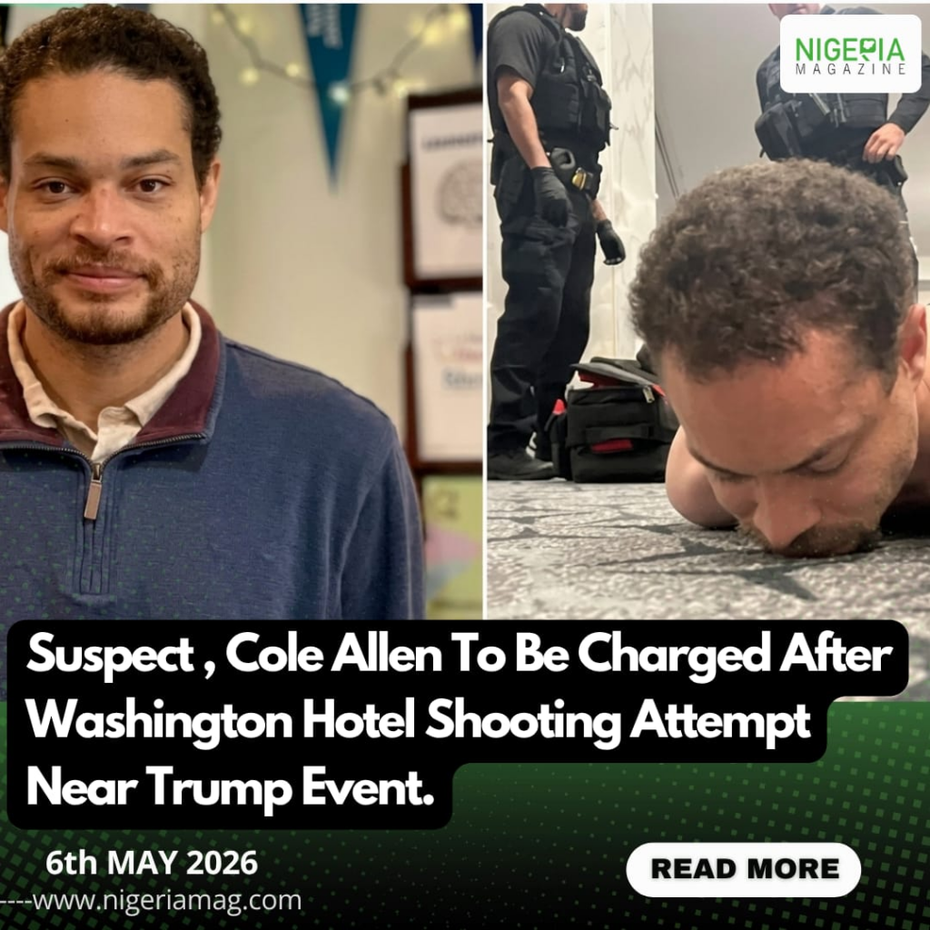 Suspect , Cole Allen To Be Charged After Washington Hotel Shooting Attempt Near Trump Event