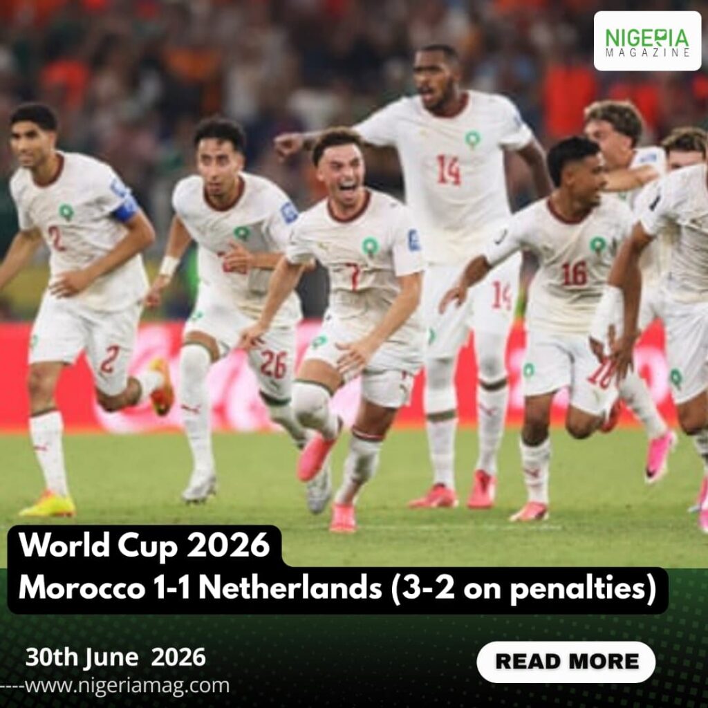 World Cup 2026: Morocco 1-1 Netherlands (3-2 on penalties)
