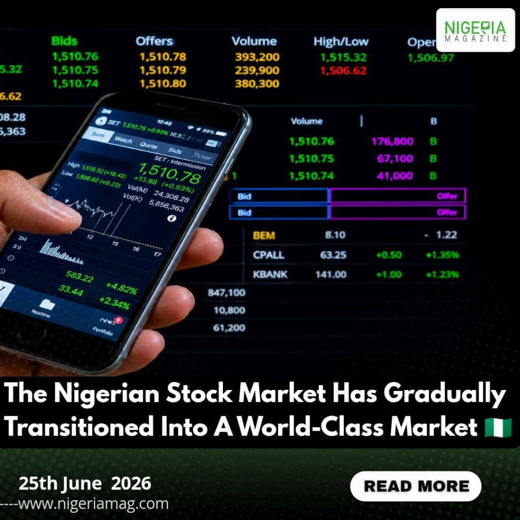The Nigerian Stock Market Has Gradually Transitioned Into A World-Class Market????????