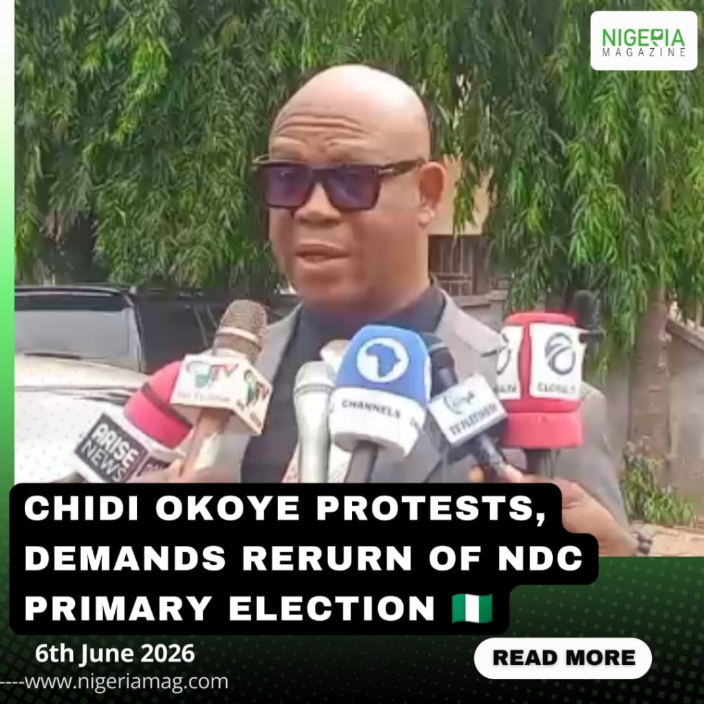 CHIDI OKOYE PROTESTS, DEMANDS RERUN OF NDC PRIMARY ELECTION