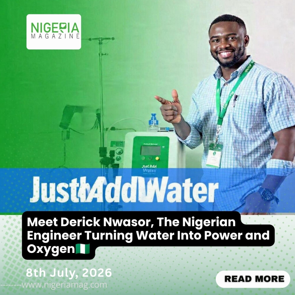Meet Derick Nwasor, The Nigerian Engineer Turning Water Into Power and Oxygen????????