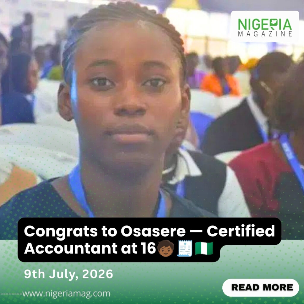 Congrats to Osasere- Certified Accountant at 16