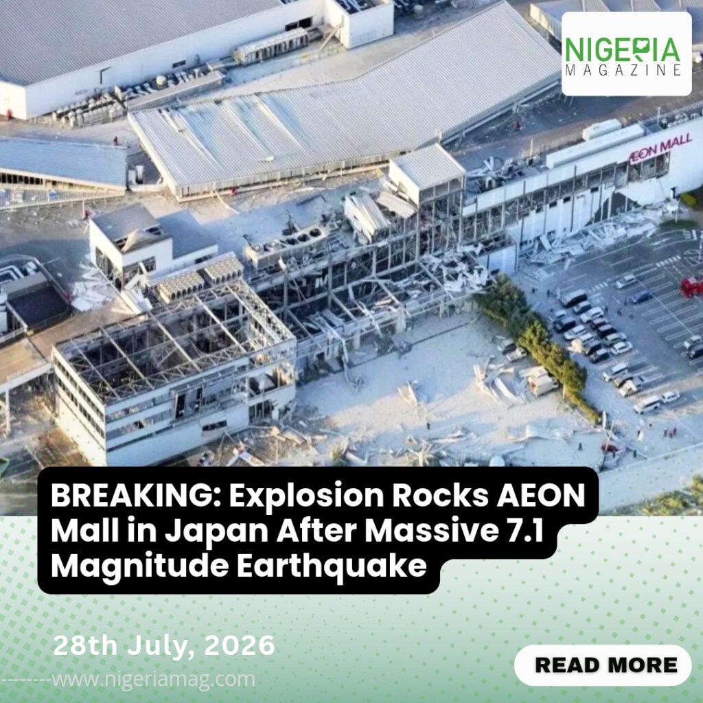 Breaking News: Explsion AEON Mall in Japan After Massive 7.1 Magnitude Earthquake