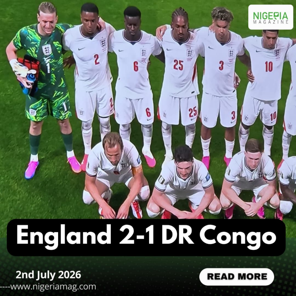 England 2-1 DR Congo