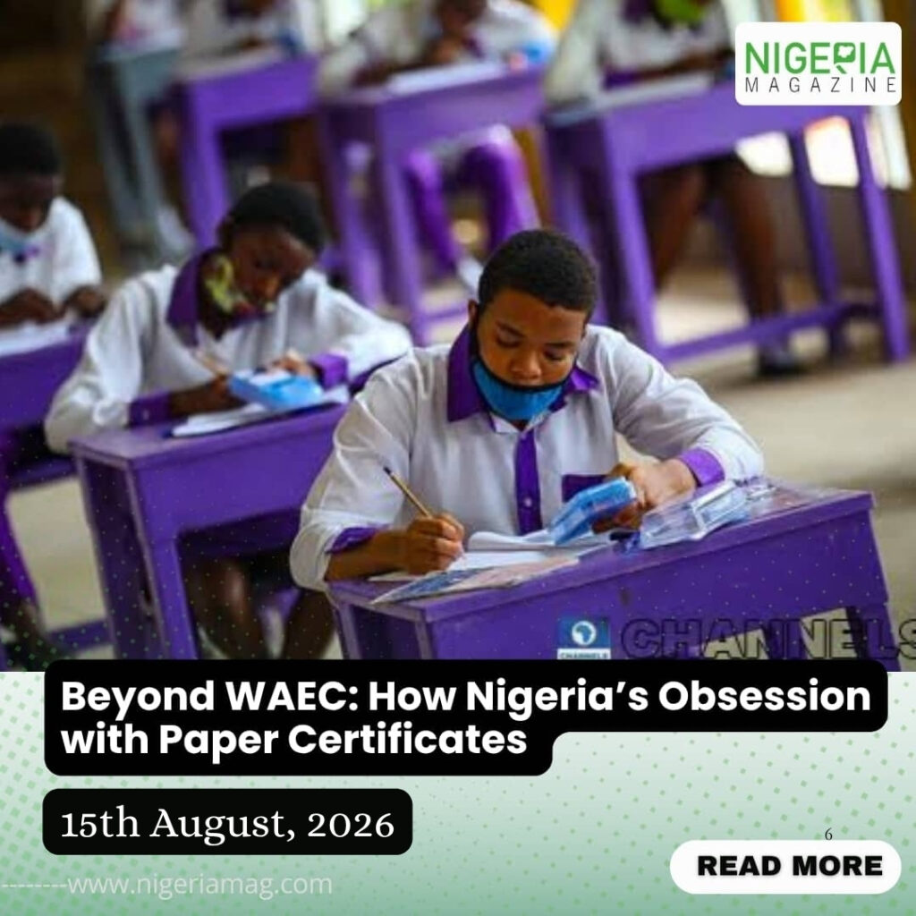 Beyond WAEC: How Nigeria’s Obsession with Paper Certificates Feeds the Malpractice Industry