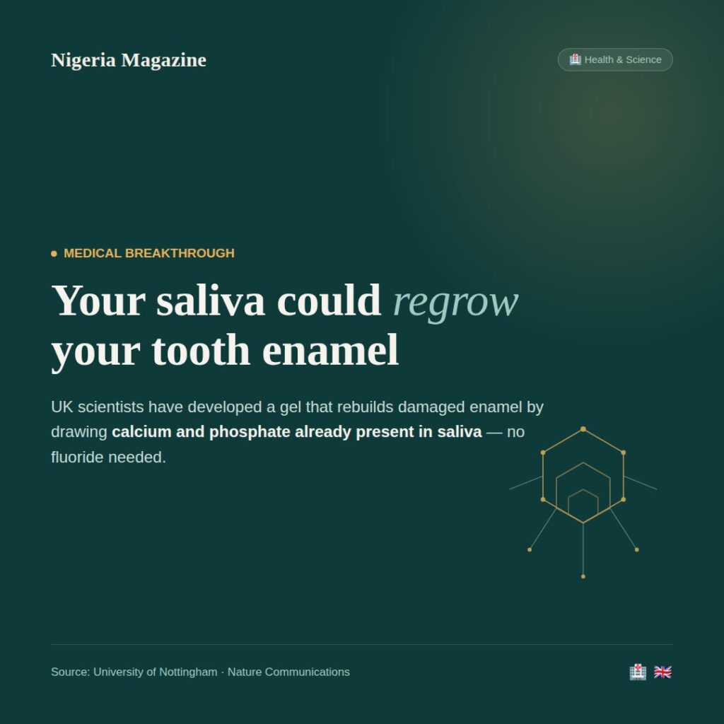 Scientists Create a Gel That Regrows Damaged Tooth Enamel — Using Nothing But Your Own Saliva????????????