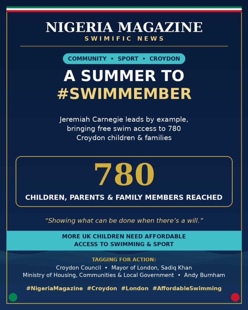 A Summer to #Swimmember: Jeremiah Carnegie Brings Free Swimming to 780 Croydon Families