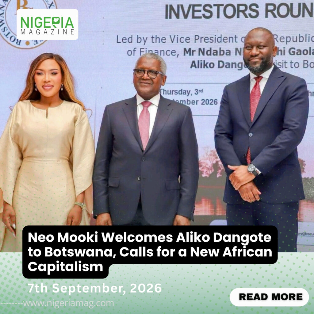 Neo Mooki Welcomes Aliko Dangote to Botswana, Calls for a New African Capitalism