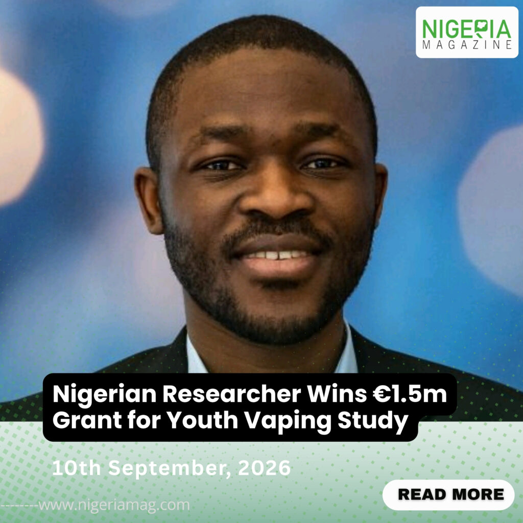 Nigerian Researcher Wins €1.5m Grant for Youth Vaping Study