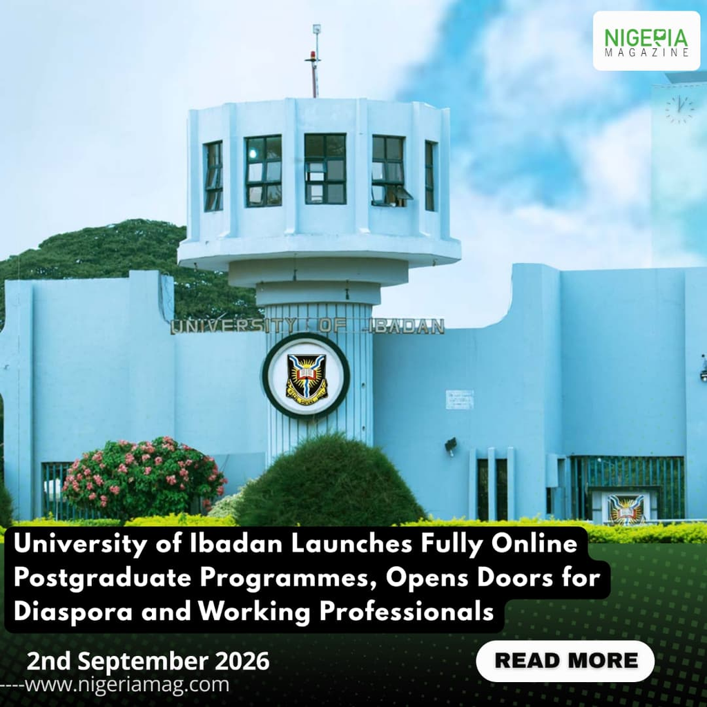 University of Ibadan Launches Fully Online Postgraduate Programmes, Opens Doors for Diaspora and Working Professionals